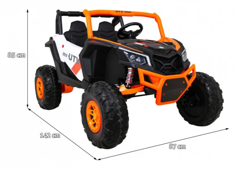 Utv Mx Baterijski Buggy Za Djecu Narančasti + 4x4 Pogon + Daljinski Upravljač + Audio Led + Kutija 2