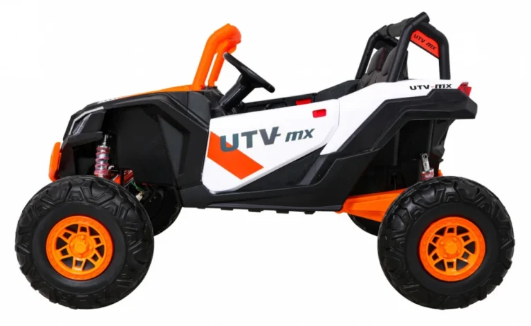 Utv Mx Baterijski Buggy Za Djecu Narančasti + 4x4 Pogon + Daljinski Upravljač + Audio Led + Kutija 4