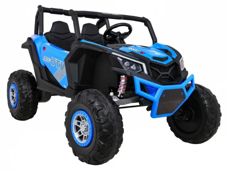 Utv Mx Baterijski Buggy Za Djecu Plavi + 4x4 Pogon + Daljinski Upravljač + Audio Led + Kutija Za Pohranu + Eva + Spori Start, Plava 10