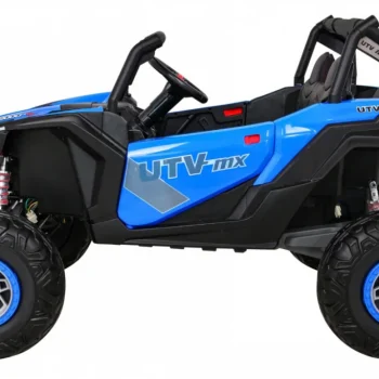Utv Mx Baterijski Buggy Za Djecu Plavi + 4x4 Pogon + Daljinski Upravljač + Audio Led + Kutija Za Pohranu + Eva + Spori Start, Plava 4