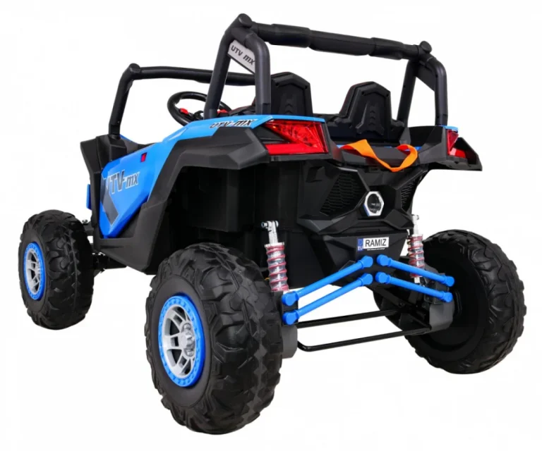 Utv Mx Baterijski Buggy Za Djecu Plavi + 4x4 Pogon + Daljinski Upravljač + Audio Led + Kutija Za Pohranu + Eva + Spori Start, Plava 5