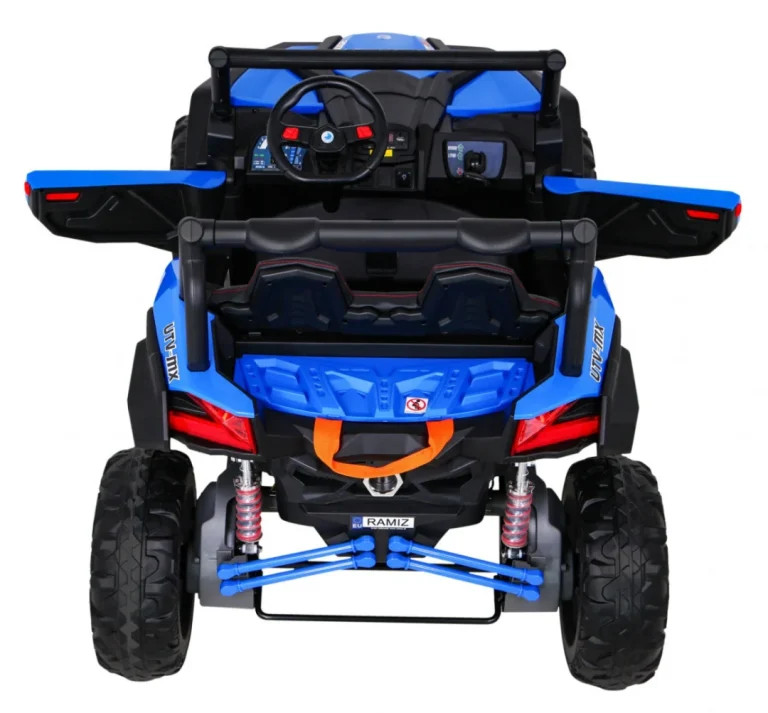 Utv Mx Baterijski Buggy Za Djecu Plavi + 4x4 Pogon + Daljinski Upravljač + Audio Led + Kutija Za Pohranu + Eva + Spori Start, Plava 7