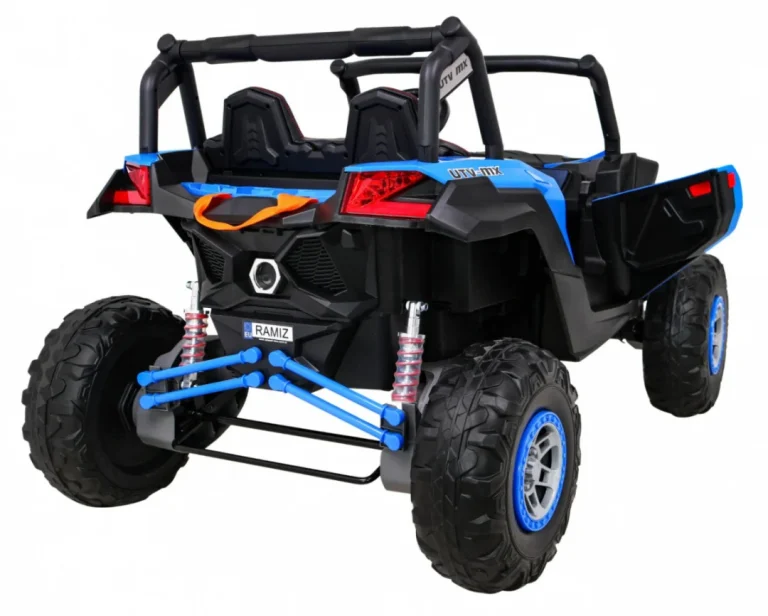 Utv Mx Baterijski Buggy Za Djecu Plavi + 4x4 Pogon + Daljinski Upravljač + Audio Led + Kutija Za Pohranu + Eva + Spori Start, Plava 9