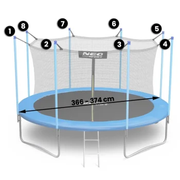 Unutarnja Mreža Za Trampolin 374 Cm, 12 Ft, Neo Sport 2
