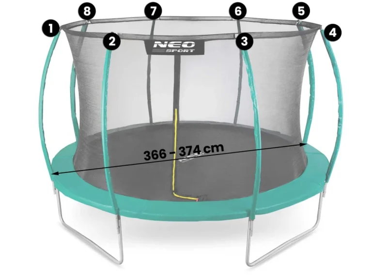 Unutarnja Mreža Za Trampolin Neo Sport 435 Cm, 14 Stopa, Siva, Var. 1835 2