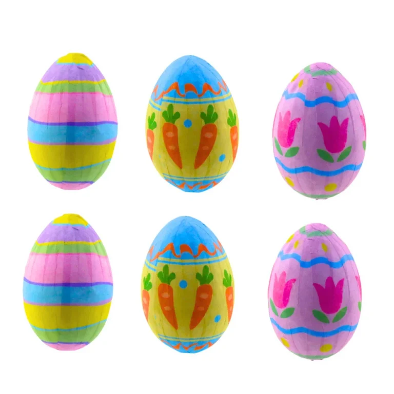 Uskrsna Jaja Na žici S Motivom Mrkve I Tulipana 6 Kom 2