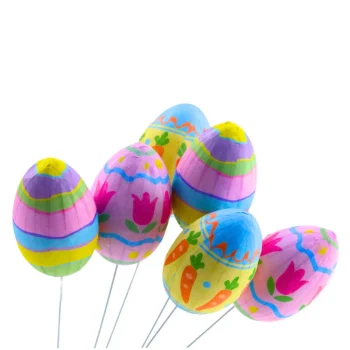 Uskrsna Jaja Na žici S Motivom Mrkve I Tulipana 6 Kom 5