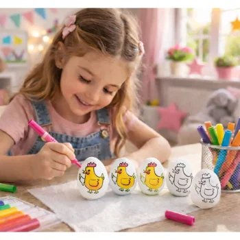 Uskrsna Stiroporna Jaja Za Bojanje Motiv Kokoš 6 Kom 3
