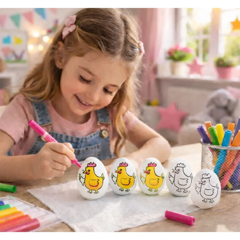 Uskrsna Stiroporna Jaja Za Bojanje Motiv Kokoš 6 Kom 3