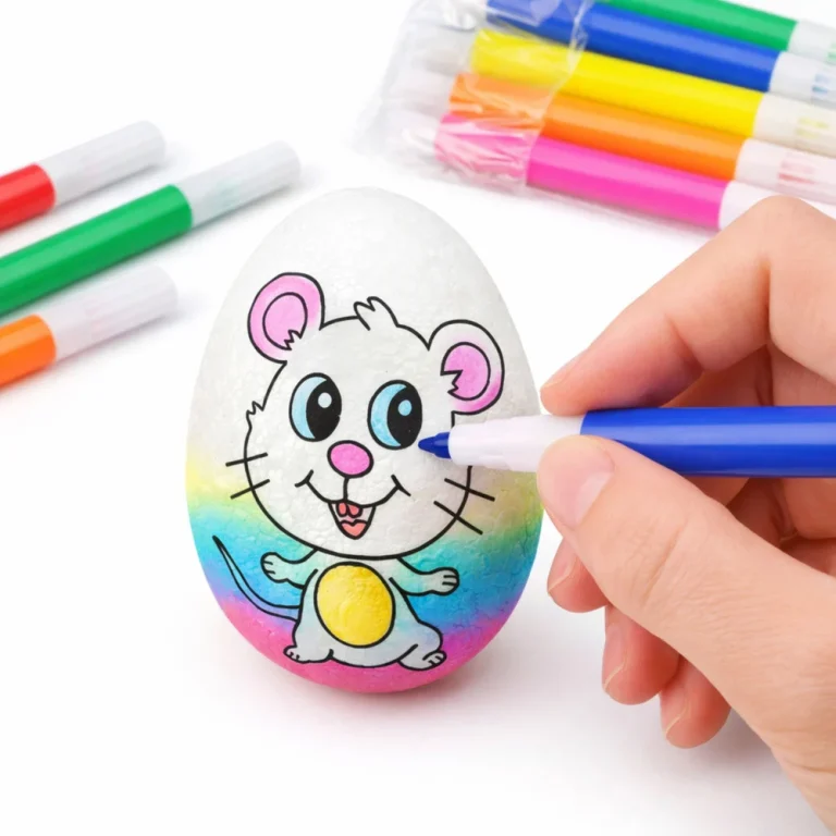 Uskrsna Stiroporna Jaja Za Bojanje Motiv Miš 6 Kom 2