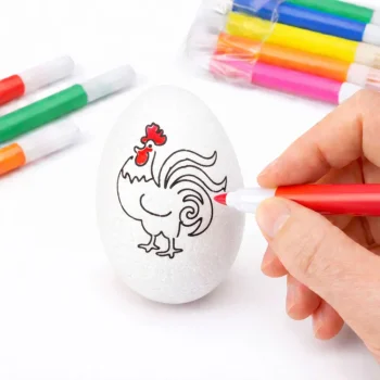 Uskrsna Stiroporna Jaja Za Bojanje Motiv Pijetao 6 Kom 2