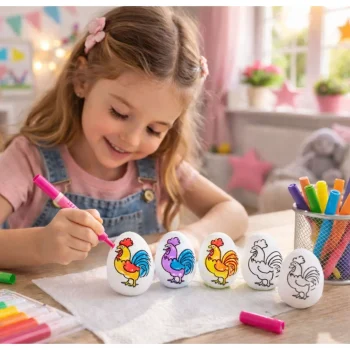 Uskrsna Stiroporna Jaja Za Bojanje Motiv Pijetao 6 Kom 3