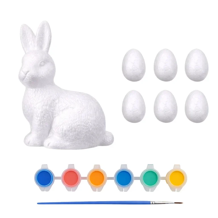 Uskrsni Set 6 Stiropornih Jaja I Figurica Zeca S 6 Boja 4