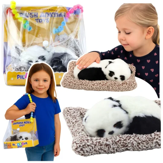 Usnuli Panda Na Figurici Jastuka S Krznom I Prozirnom Torbom 1