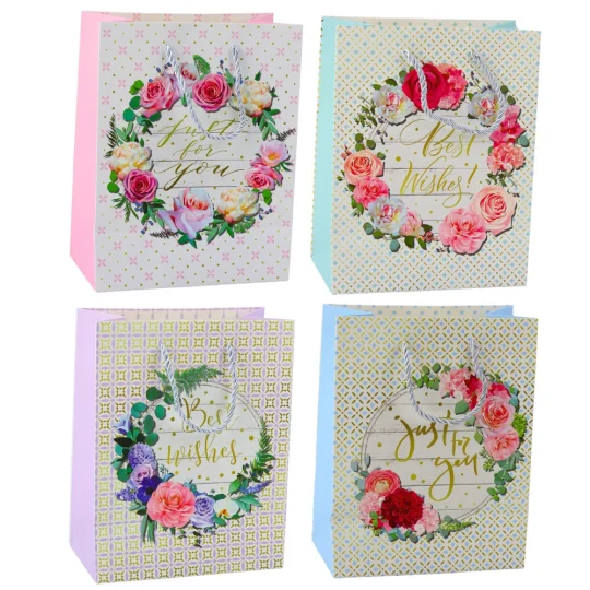 Uzorci Poklon Vrećica Cvijeće Najljepše želje 23 X 18 X 10,5 Cm 1