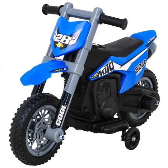V Cross Plavi Motocikl, Plava Motor Na Akumulator 1