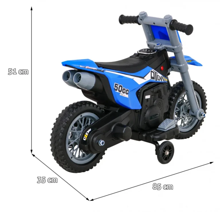 V Cross Plavi Motocikl, Plava Motor Na Akumulator 2