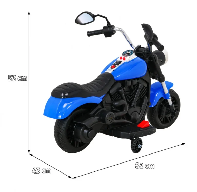 V Max Motor Za Sjeckalicu Na Baterije Za Djecu, Plavi + Melodije, Truba + Svjetlo + Pomoćni, Plava Motor Na Akumulator 2