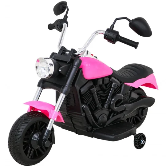 V Max Motor Za Sjeckalicu Na Baterije Za Djecu, Roza + Melodije, Truba + Svjetlo + Pomoćni Kotači Motor Na Akumulator 1
