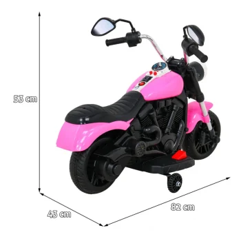 V Max Motor Za Sjeckalicu Na Baterije Za Djecu, Roza + Melodije, Truba + Svjetlo + Pomoćni Kotači Motor Na Akumulator 2
