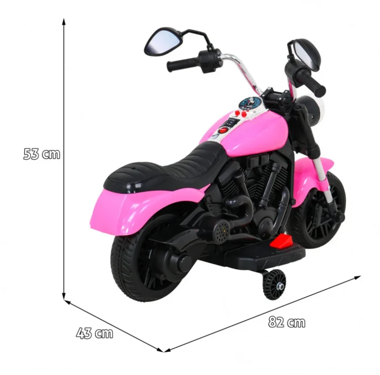 V Max Motor Za Sjeckalicu Na Baterije Za Djecu, Roza + Melodije, Truba + Svjetlo + Pomoćni Kotači Motor Na Akumulator 2