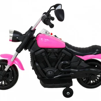 V Max Motor Za Sjeckalicu Na Baterije Za Djecu, Roza + Melodije, Truba + Svjetlo + Pomoćni Kotači Motor Na Akumulator 4