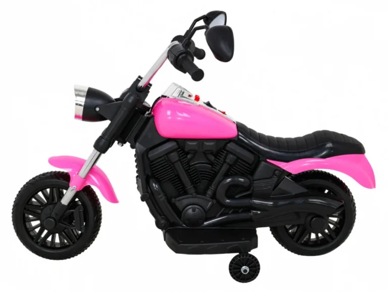 V Max Motor Za Sjeckalicu Na Baterije Za Djecu, Roza + Melodije, Truba + Svjetlo + Pomoćni Kotači Motor Na Akumulator 4