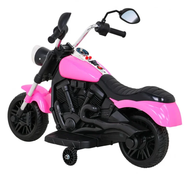 V Max Motor Za Sjeckalicu Na Baterije Za Djecu, Roza + Melodije, Truba + Svjetlo + Pomoćni Kotači Motor Na Akumulator 5