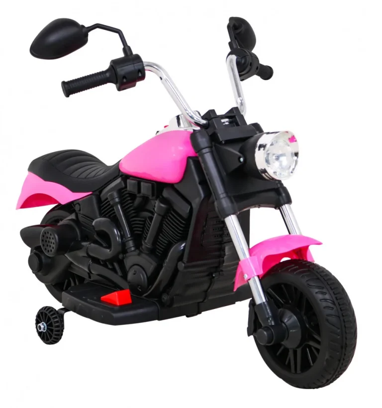V Max Motor Za Sjeckalicu Na Baterije Za Djecu, Roza + Melodije, Truba + Svjetlo + Pomoćni Kotači Motor Na Akumulator 8