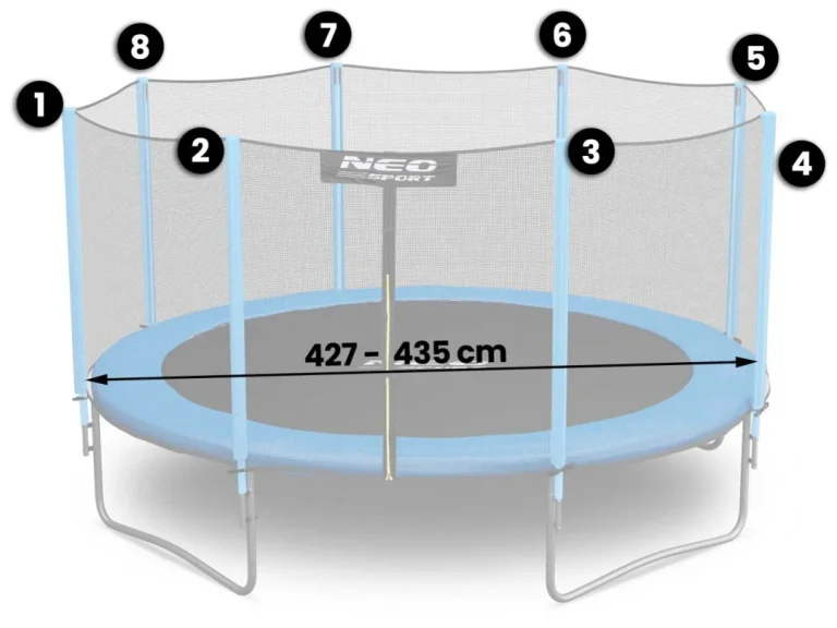 Vanjska Mreža Za Trampolin 435 Cm, 14 Ft, Neo Sport 2