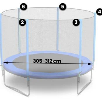 Vanjska Mreža Za Trampolin Neo Sport, Ø 312 Cm, 10 Ft 2