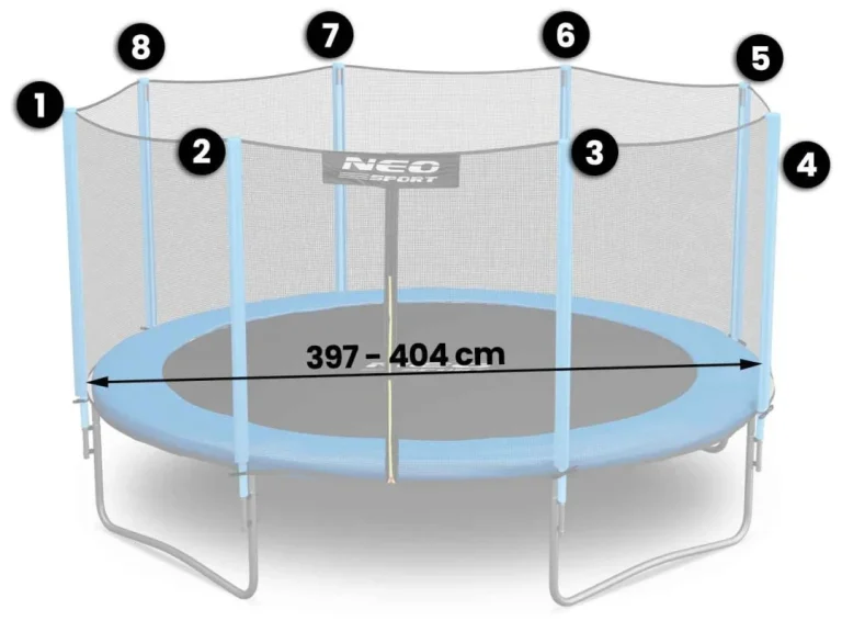 Vanjska Mreža Za Trampolin Neo Sport, Ø 404 Cm, 13 Ft 2