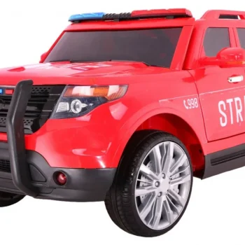 Vatrogasni Automobil Na Baterije Za Djecu Suv + Sirene + Svjetla + Megafon + Daljinski, Crvena 3