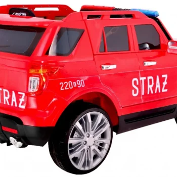 Vatrogasni Automobil Na Baterije Za Djecu Suv + Sirene + Svjetla + Megafon + Daljinski, Crvena 4