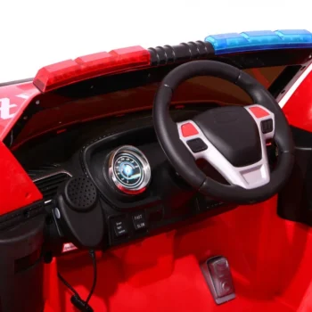Vatrogasni Automobil Na Baterije Za Djecu Suv + Sirene + Svjetla + Megafon + Daljinski, Crvena 6
