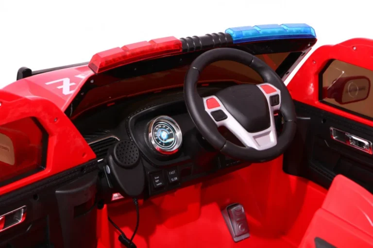Vatrogasni Automobil Na Baterije Za Djecu Suv + Sirene + Svjetla + Megafon + Daljinski, Crvena 6
