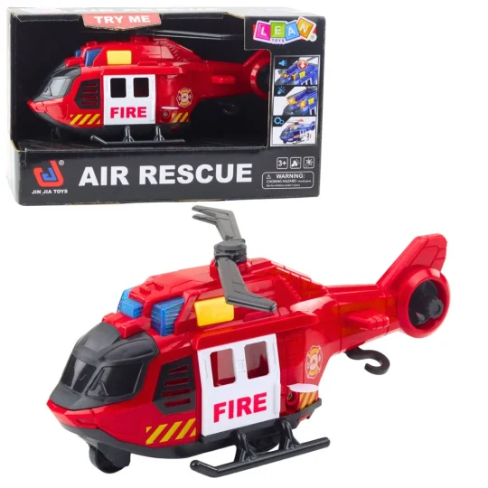 Vatrogasni Helikopter S Dizalicom, Svjetlima I Zvukovima, Crveni 1