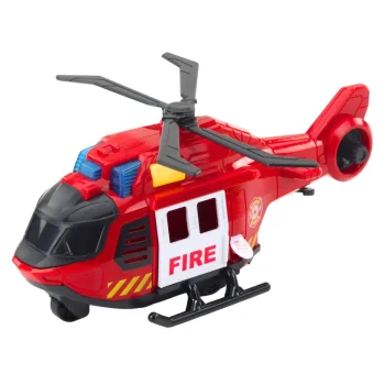 Vatrogasni Set Helikoptera I Kamiona Sa Svjetlima I Zvukovima, Crveni 2