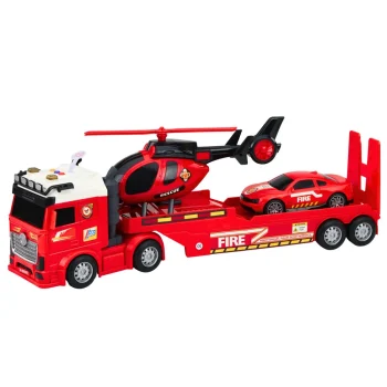 Vatrogasni Set, Vučni Kamion, Auto I Helikopter, Svjetla I Zvuk 2