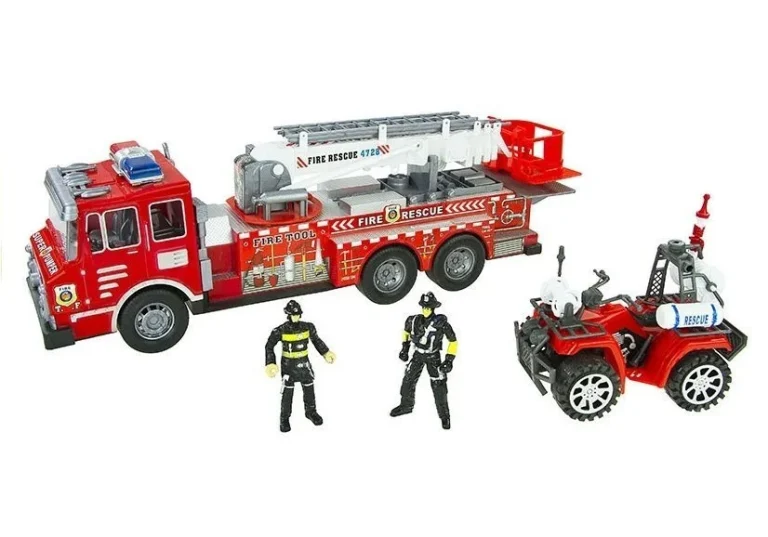 Vatrogasni Set Za Djecu, Kamion 49 Cm, Quad I Kaciga 5