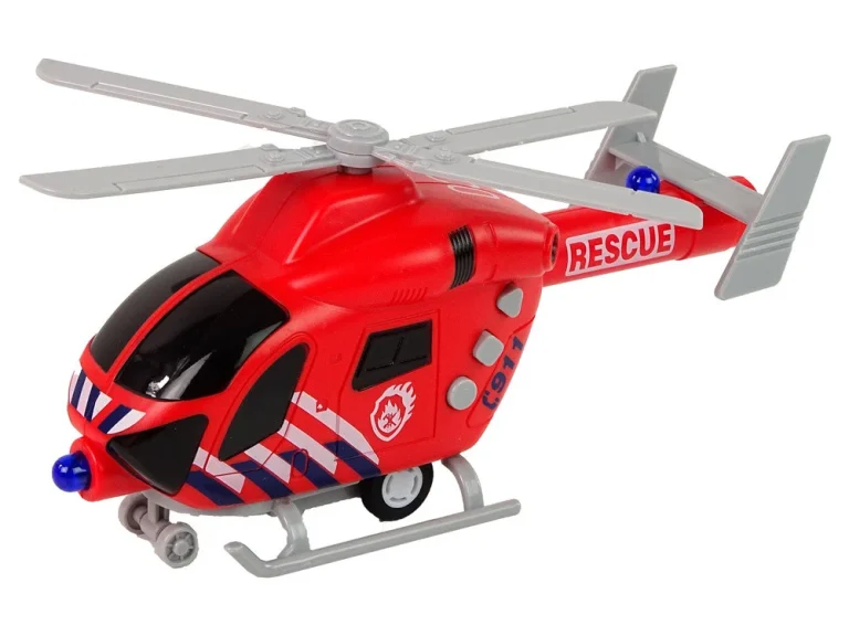 Vatrogasni Spasilački Helikopter S Crvenim Zvučnim Svjetlima, Propeleri 3