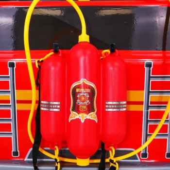 Vatrogasno Vozilo Na Baterije Za Djecu + Vodeni Top + Megafon + Svjetlo Za Vatru + Daljinski 15