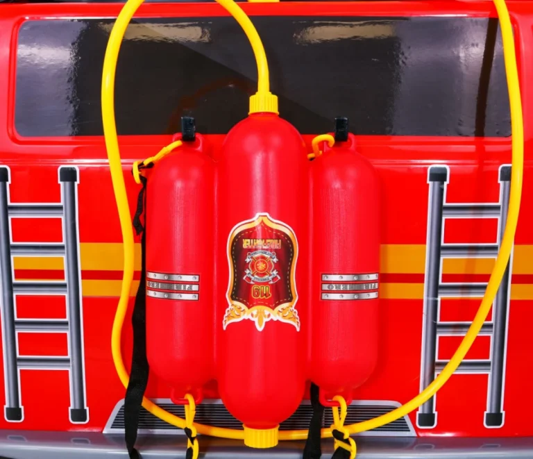 Vatrogasno Vozilo Na Baterije Za Djecu + Vodeni Top + Megafon + Svjetlo Za Vatru + Daljinski 15