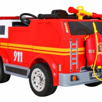 Vatrogasno Vozilo Na Baterije Za Djecu + Vodeni Top + Megafon + Svjetlo Za Vatru + Daljinski 5