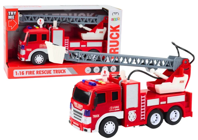 Vatrogasno Vozilo S Bumom 1:16, Vodeni Sprej, Crveno 1