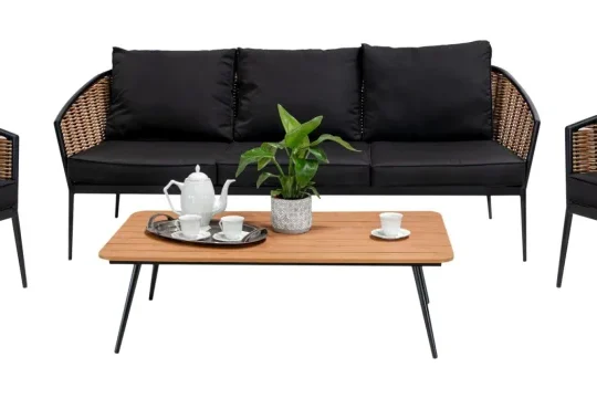 Veliki Aluminijski Vrtni Set Kauč + 2 Fotelje + Stol 1