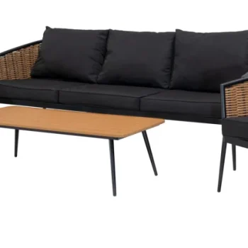 Veliki Aluminijski Vrtni Set Kauč + 2 Fotelje + Stol 4
