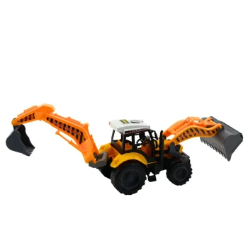 Veliki Bager Utovarivač Poljoprivredni Građevinski Mobilni Žuti 3