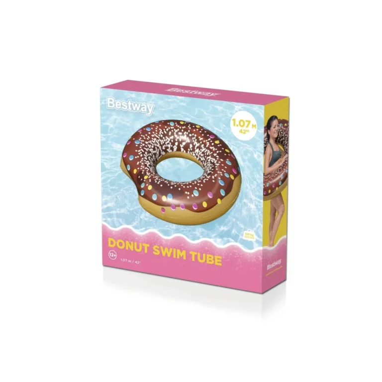 Veliki Dječji Kolut Za Plivanje, Smeđi, Bestway 107 Cm, Vinil 11