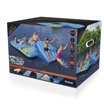 Veliki Napuhani Hydro Force Otok Za Plivanje Za 5 Osoba Bestway + Tobogan 365x295x77cm + Tobogan 11